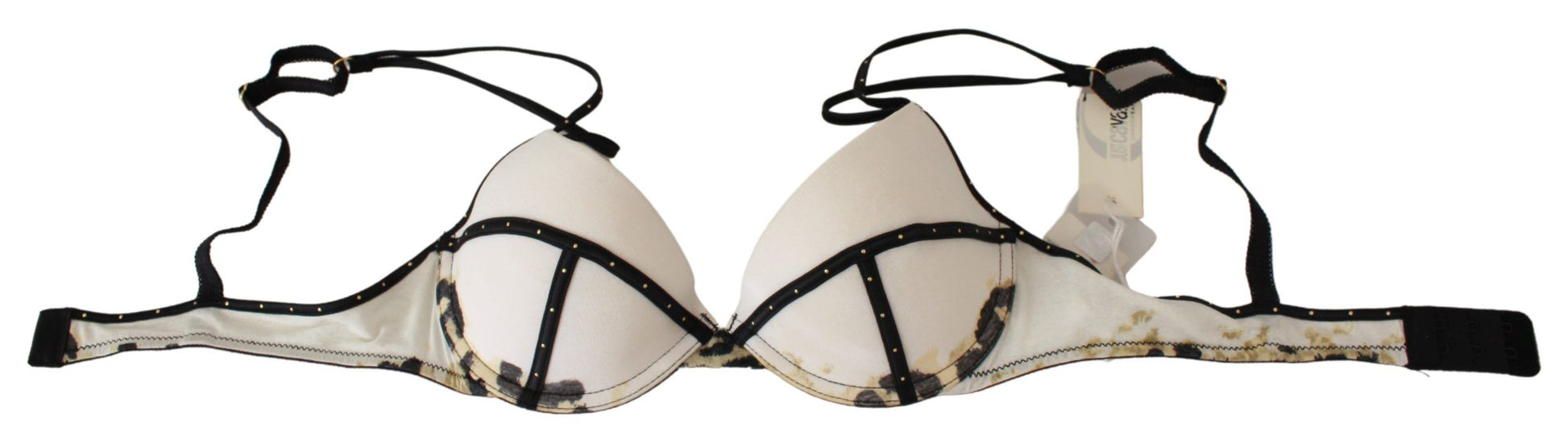 Just Cavalli – Eleganter weißer Push-Up-BH mit Logodetails