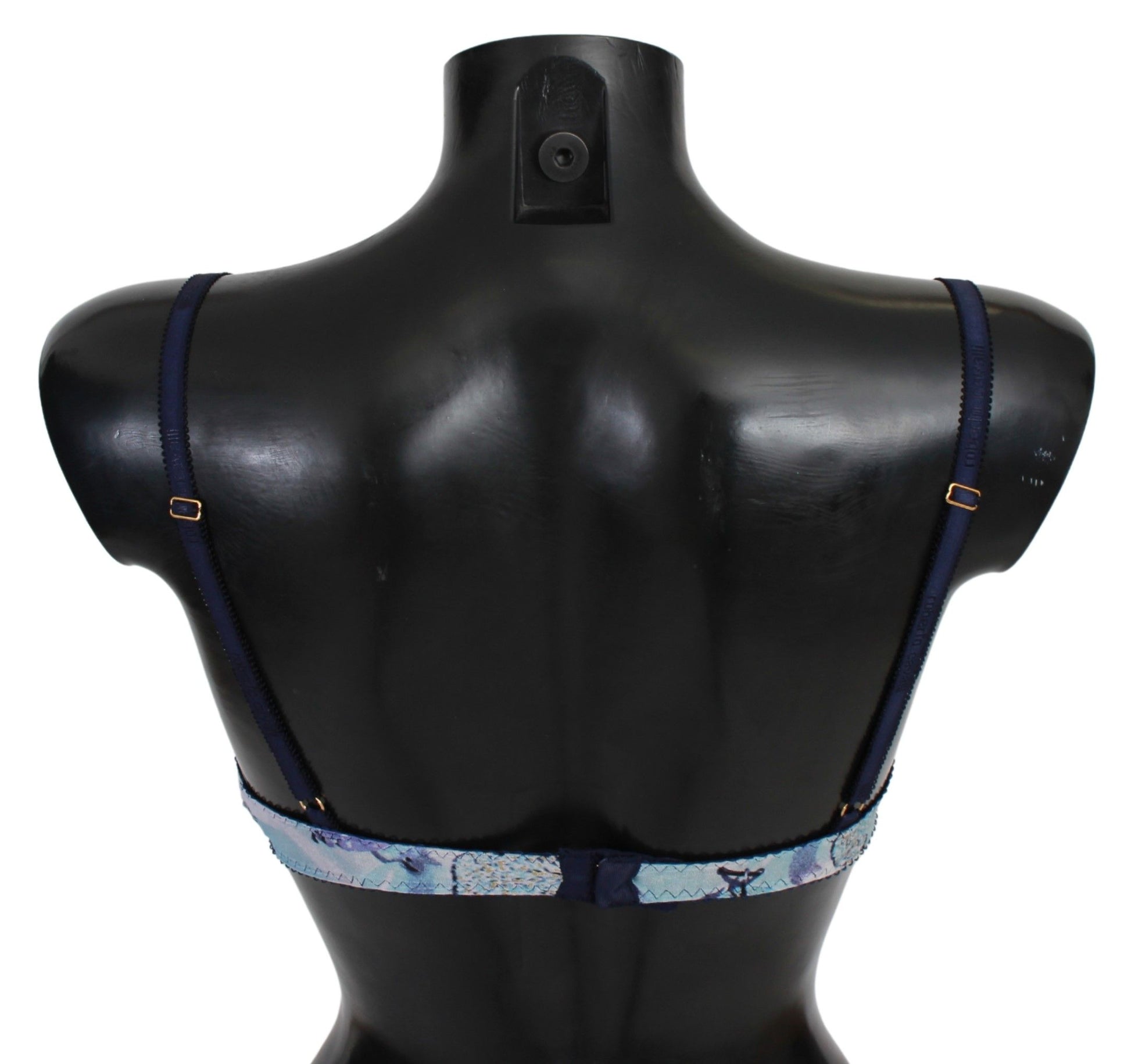 Roberto Cavalli – Eleganter Push-Up-BH mit blauem Aufdruck