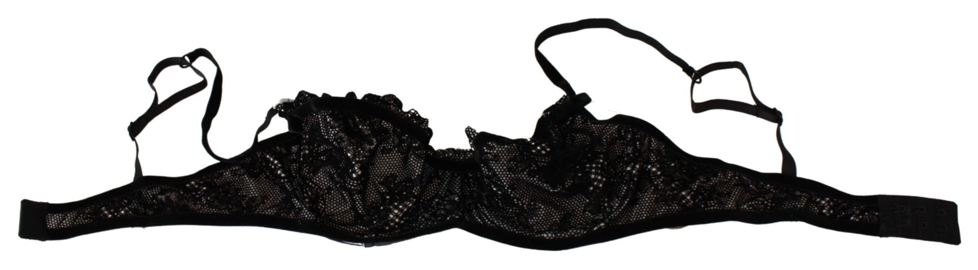 Ermanno Scervino Sleek Black Mesh Balconcino-BH