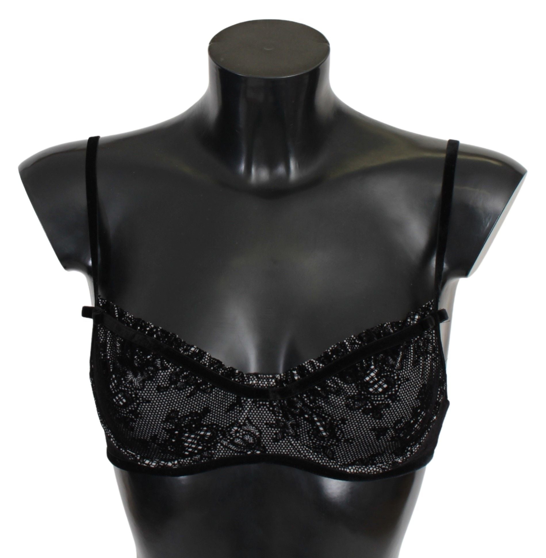 Ermanno Scervino Sleek Black Mesh Balconcino-BH