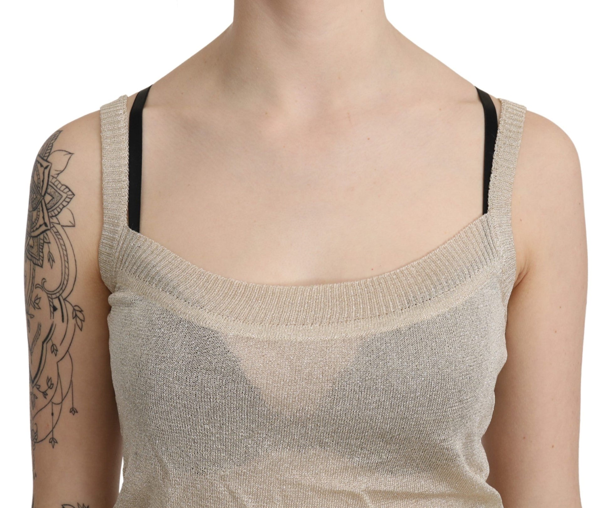 BYBLOS Elegantes beiges ärmelloses Spaghettiträger-Tanktop