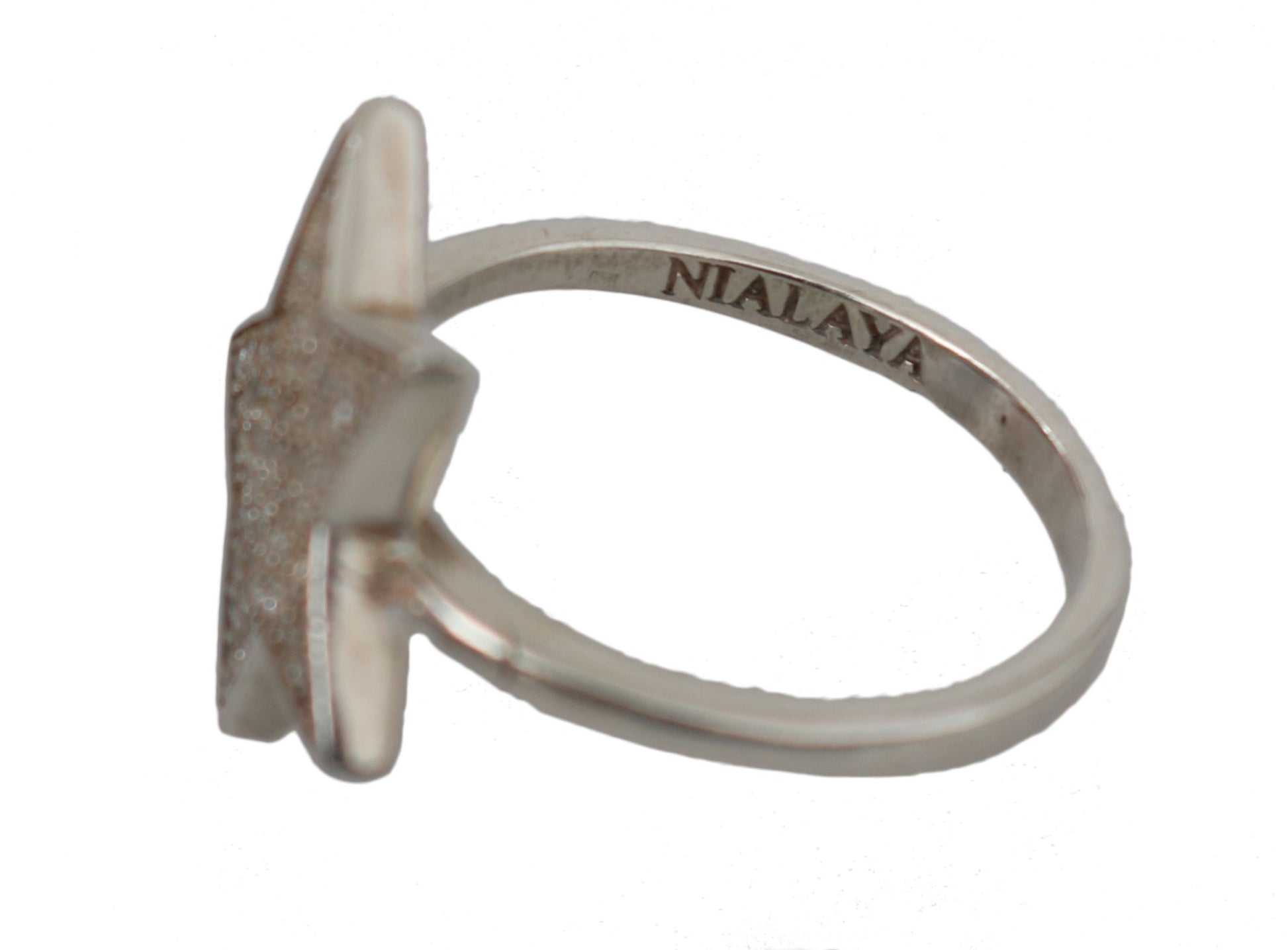 Nialaya Chic Silber CZ Kristall Statement Ring für Damen