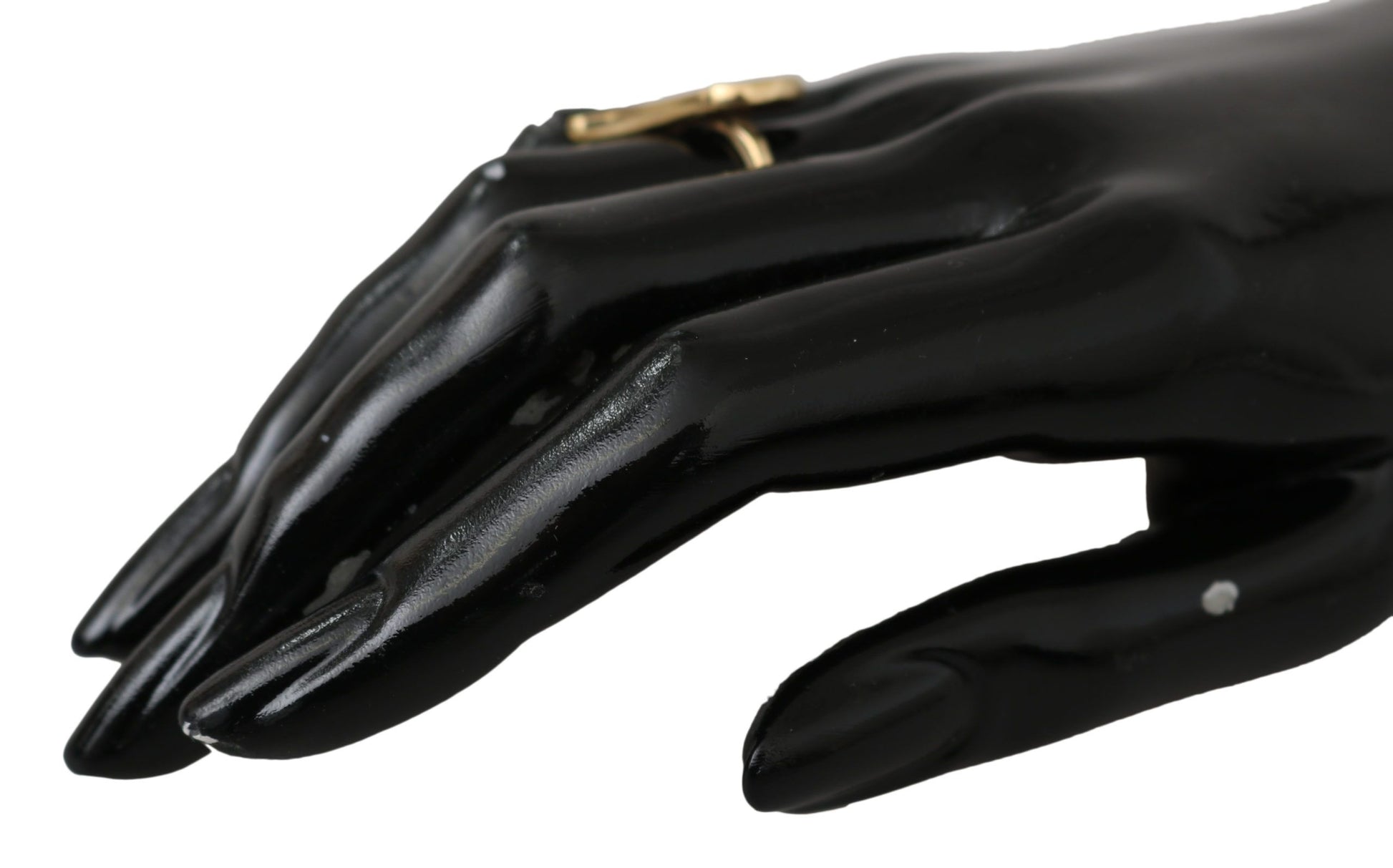 Nialaya Eleganter Ring mit Gold- und Kristallverzierung