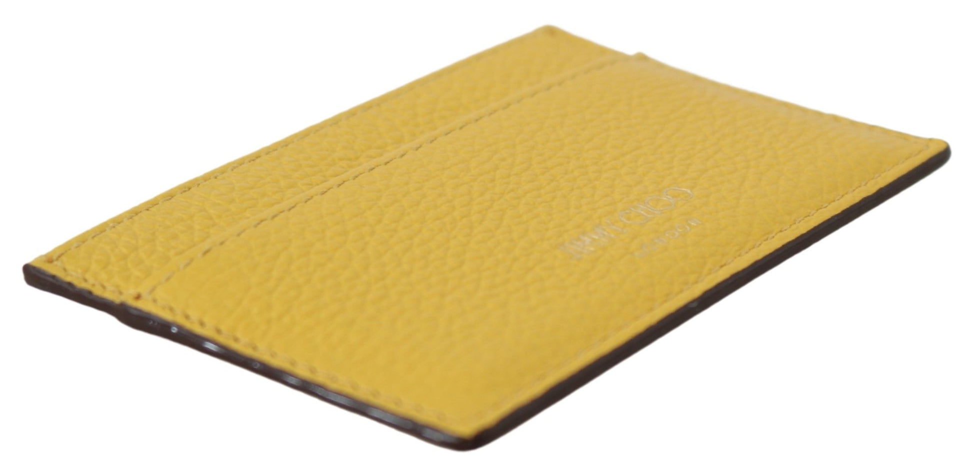 Jimmy Choo Sunshine Gelbes Kartenetui aus Leder