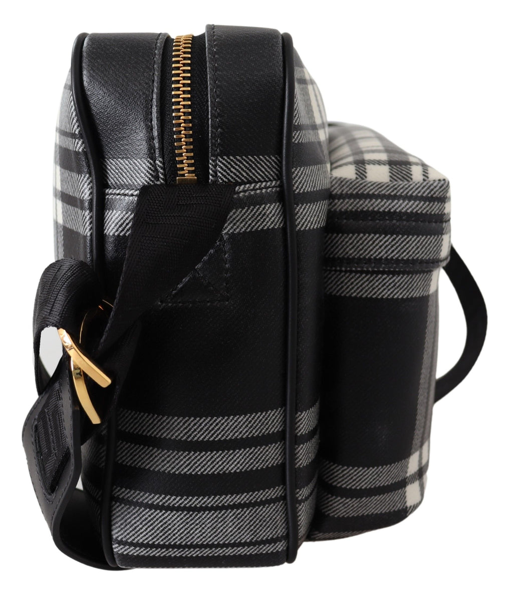 Versace – Elegante Umhängetasche aus grauem Leder