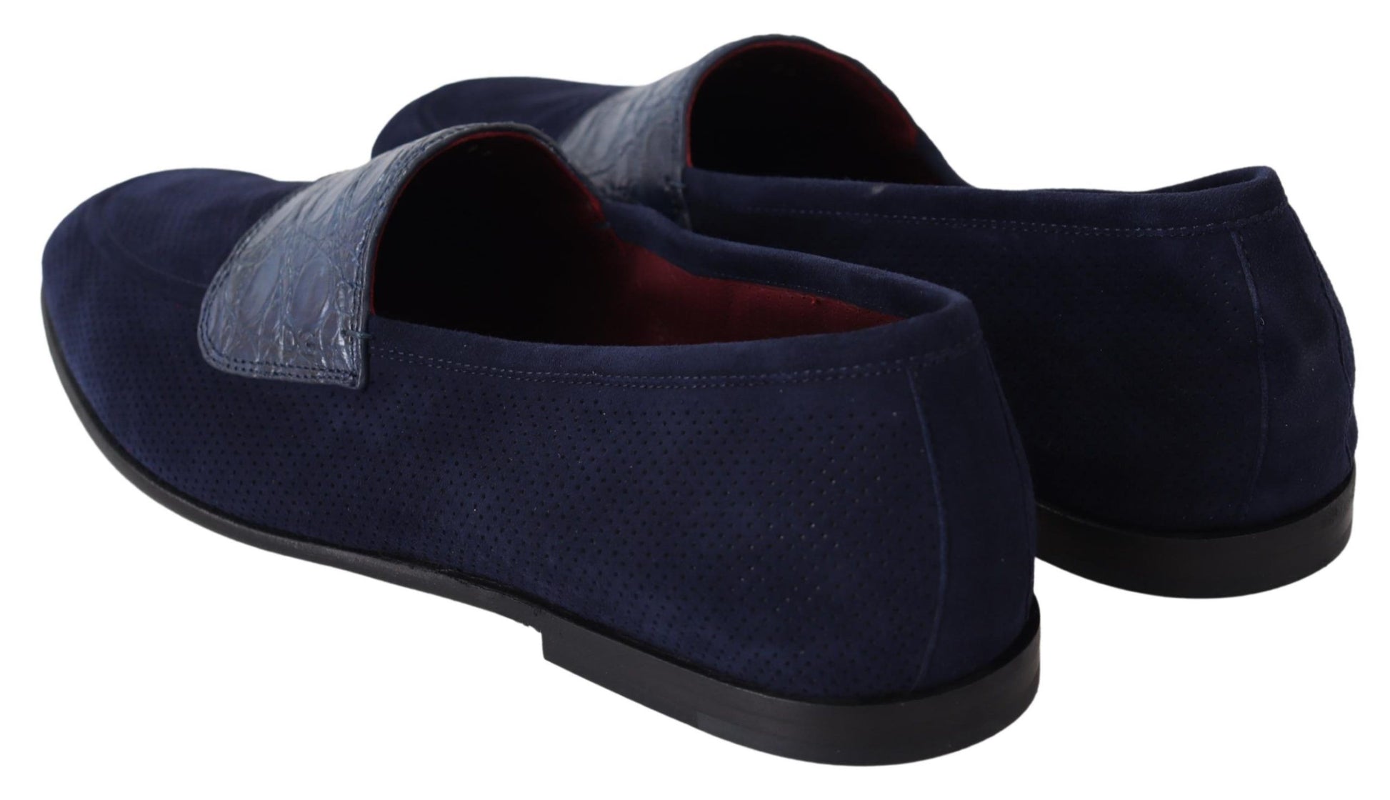 Dolce &amp; Gabbana Elegante Loafer aus blauem Wildleder
