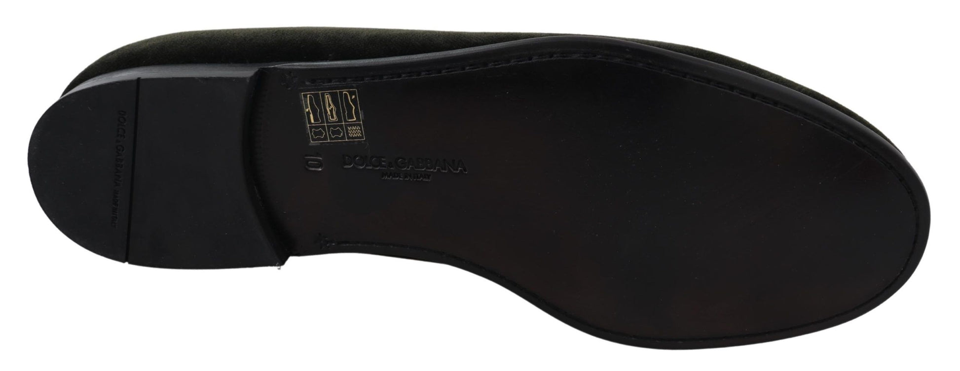 Dolce &amp; Gabbana Elegante grüne Samt-Loafer