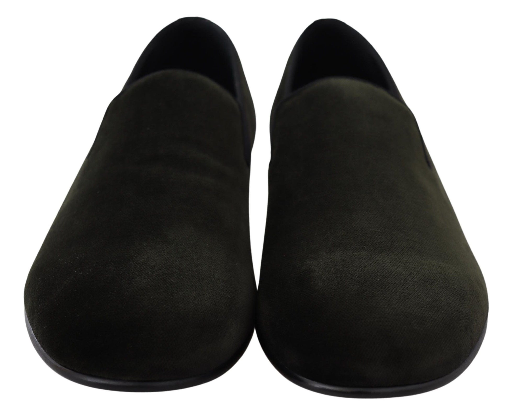 Dolce &amp; Gabbana Elegante grüne Samt-Loafer