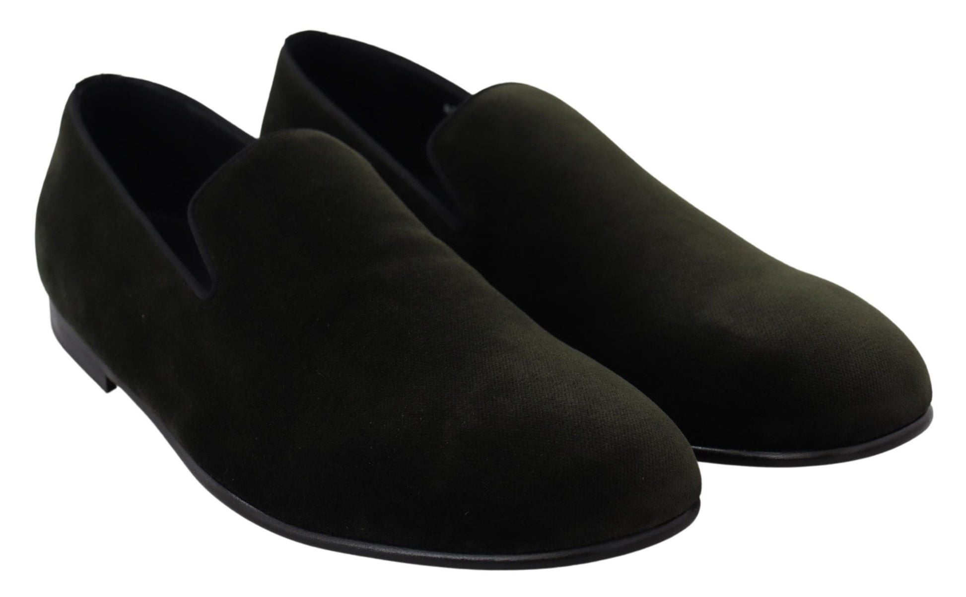 Dolce &amp; Gabbana Elegante grüne Samt-Loafer