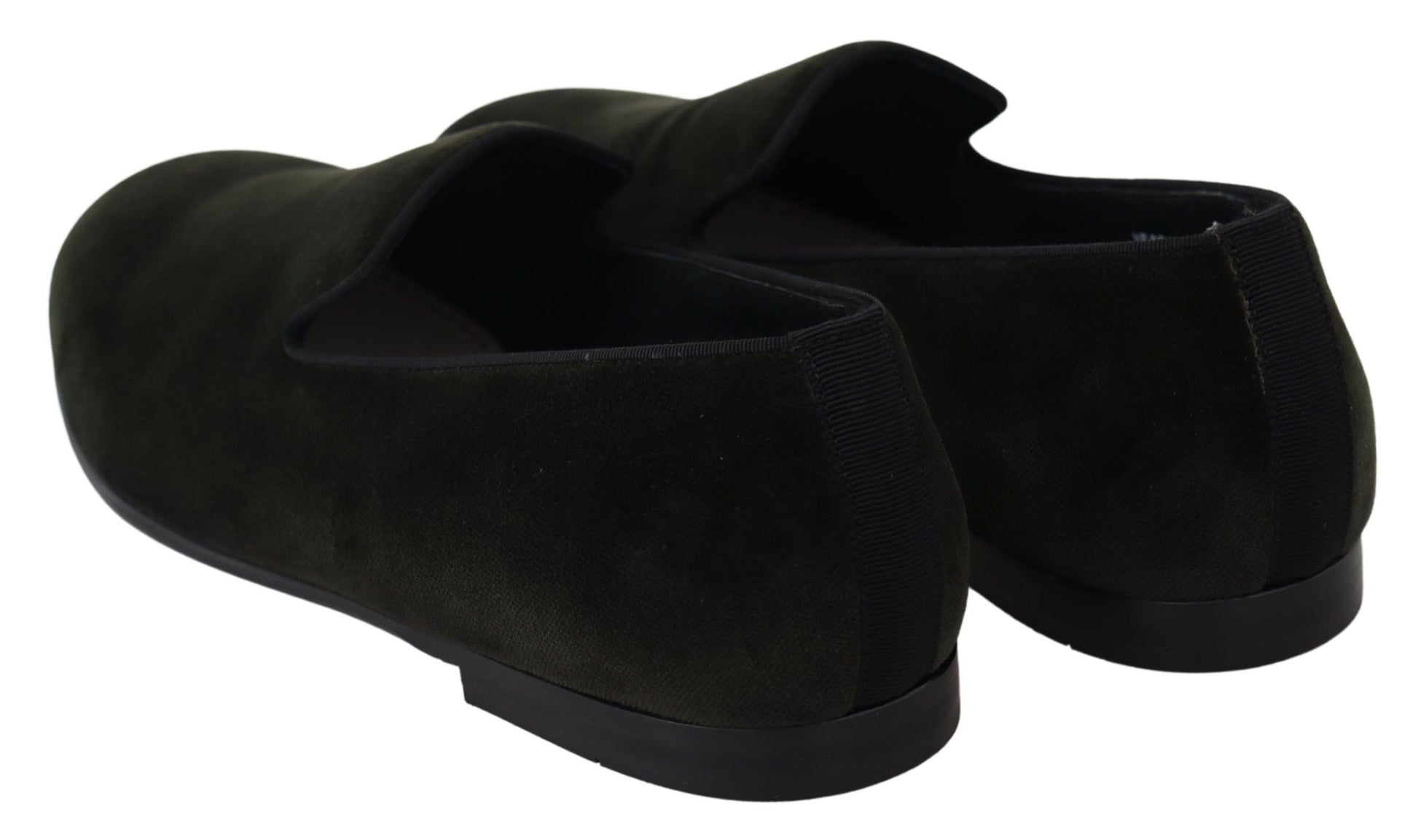 Dolce &amp; Gabbana Elegante grüne Samt-Loafer