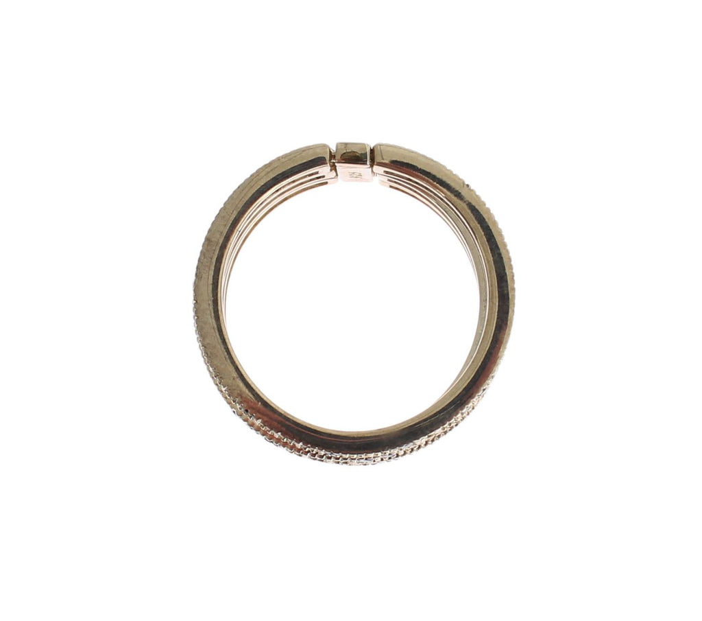 Nialaya Chic Silber &amp; Schwarz CZ Kristall Ring