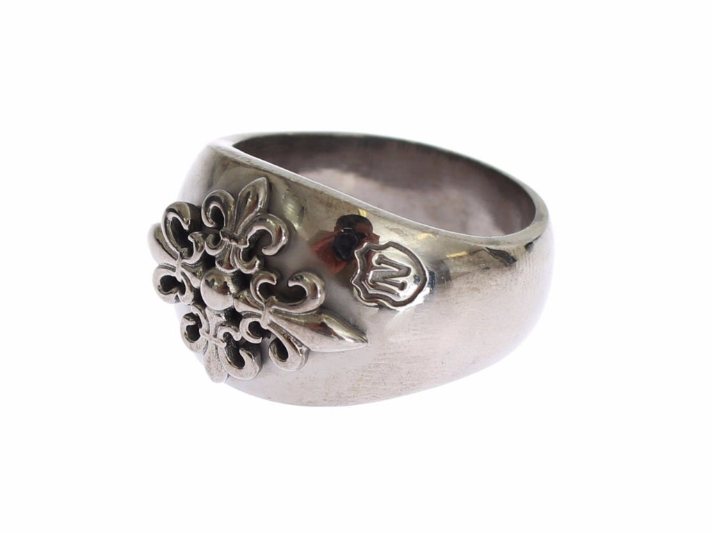 Nialaya Statement-Ring aus rhodiniertem Sterlingsilber für Herren