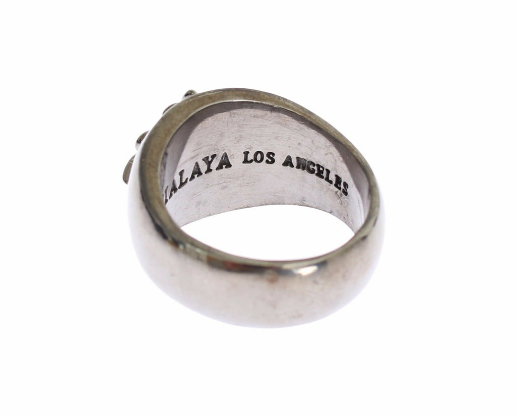 Nialaya Statement-Ring aus rhodiniertem Sterlingsilber für Herren
