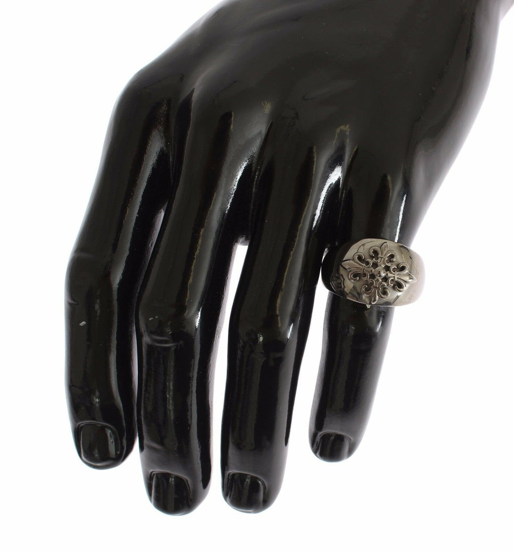 Nialaya Statement-Ring aus rhodiniertem Sterlingsilber für Herren
