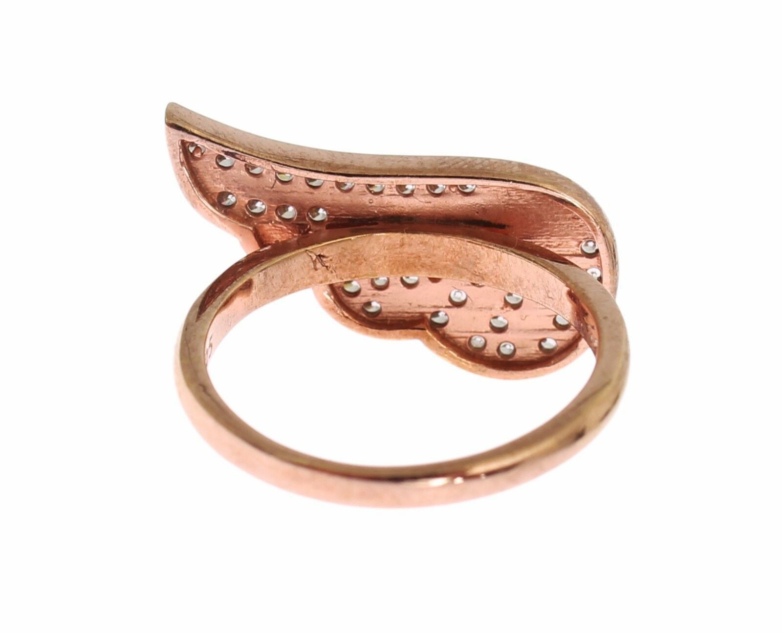 Nialaya Eleganter Roségold-Ring mit Zirkonia-Kristallen