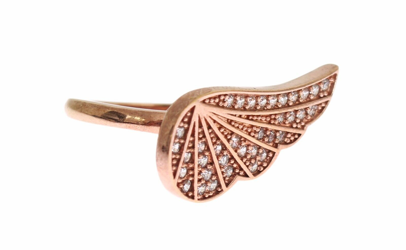 Nialaya Eleganter Roségold-Ring mit Zirkonia-Kristallen