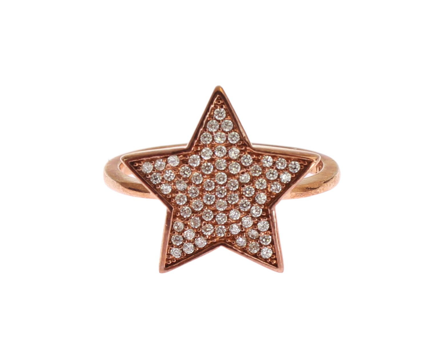 Nialaya – Schillernder Ring aus Sterlingsilber mit Roségoldbeschichtung und Zirkonia