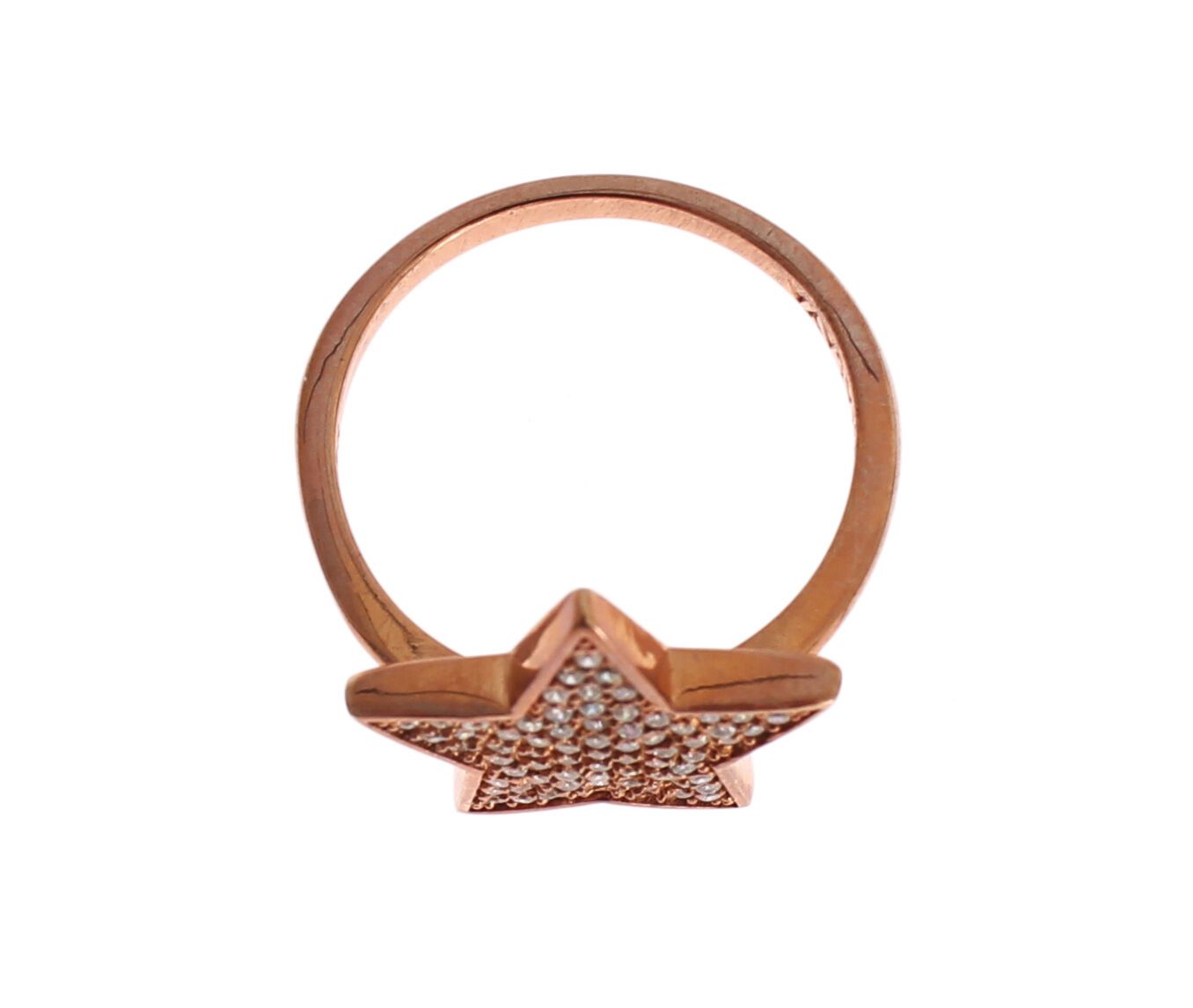 Nialaya – Schillernder Ring aus Sterlingsilber mit Roségoldbeschichtung und Zirkonia