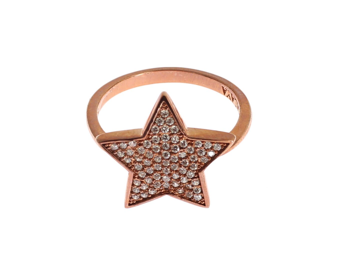 Nialaya – Schillernder Ring aus Sterlingsilber mit Roségoldbeschichtung und Zirkonia
