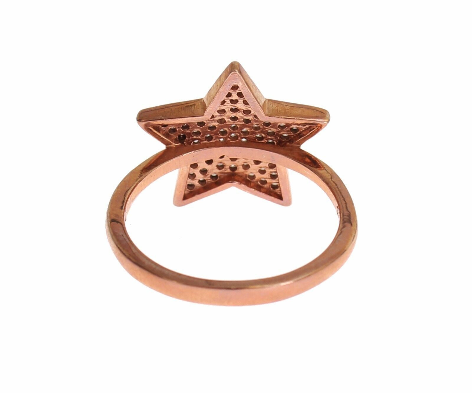 Nialaya – Schillernder Ring aus Sterlingsilber mit Roségoldbeschichtung und Zirkonia