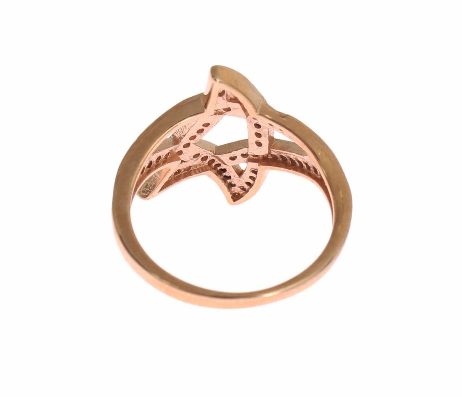 Nialaya – Ring aus rosa vergoldetem Silber mit Zirkonia-Kristallen