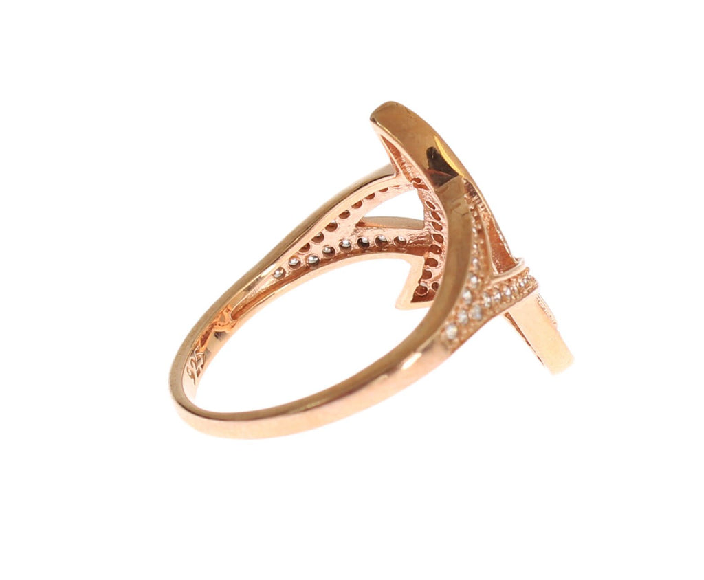 Nialaya – Ring aus rosa vergoldetem Silber mit Zirkonia-Kristallen