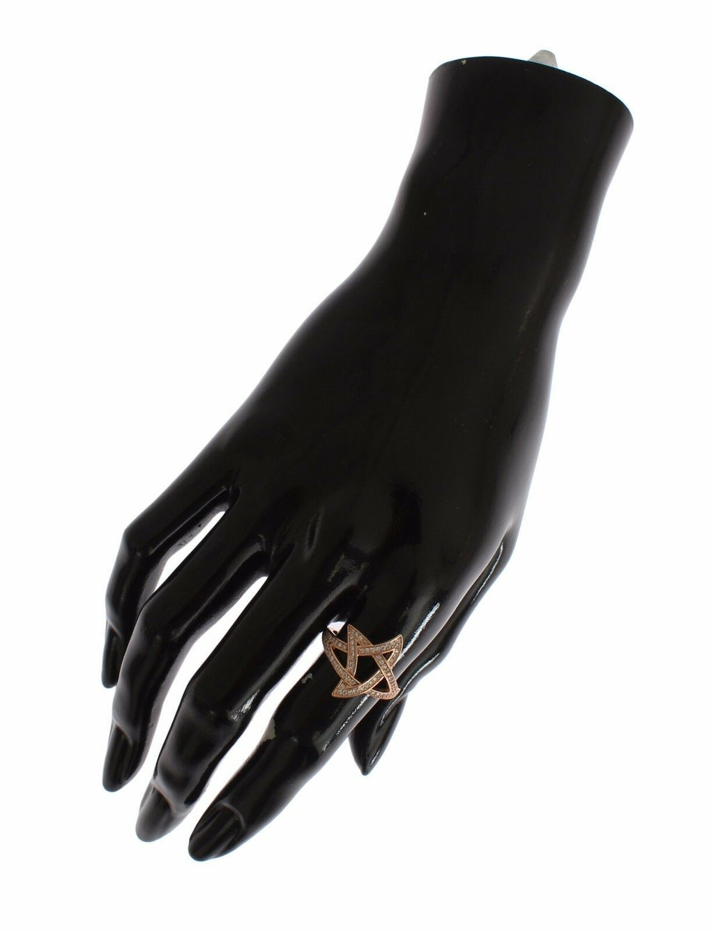 Nialaya – Ring aus rosa vergoldetem Silber mit Zirkonia-Kristallen