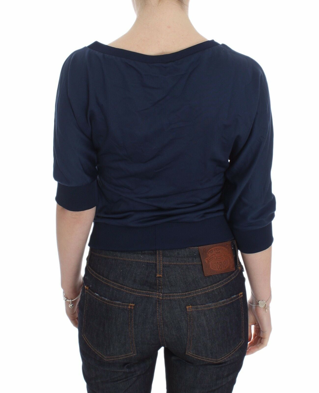 Exte Eleganter Pullover mit tiefem V-Ausschnitt in Blau