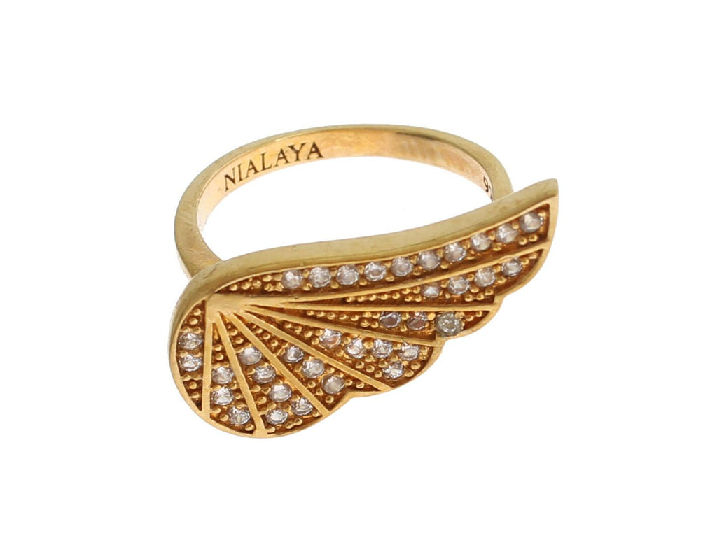 Nialaya – Glamouröser, vergoldeter Ring mit Kristallen