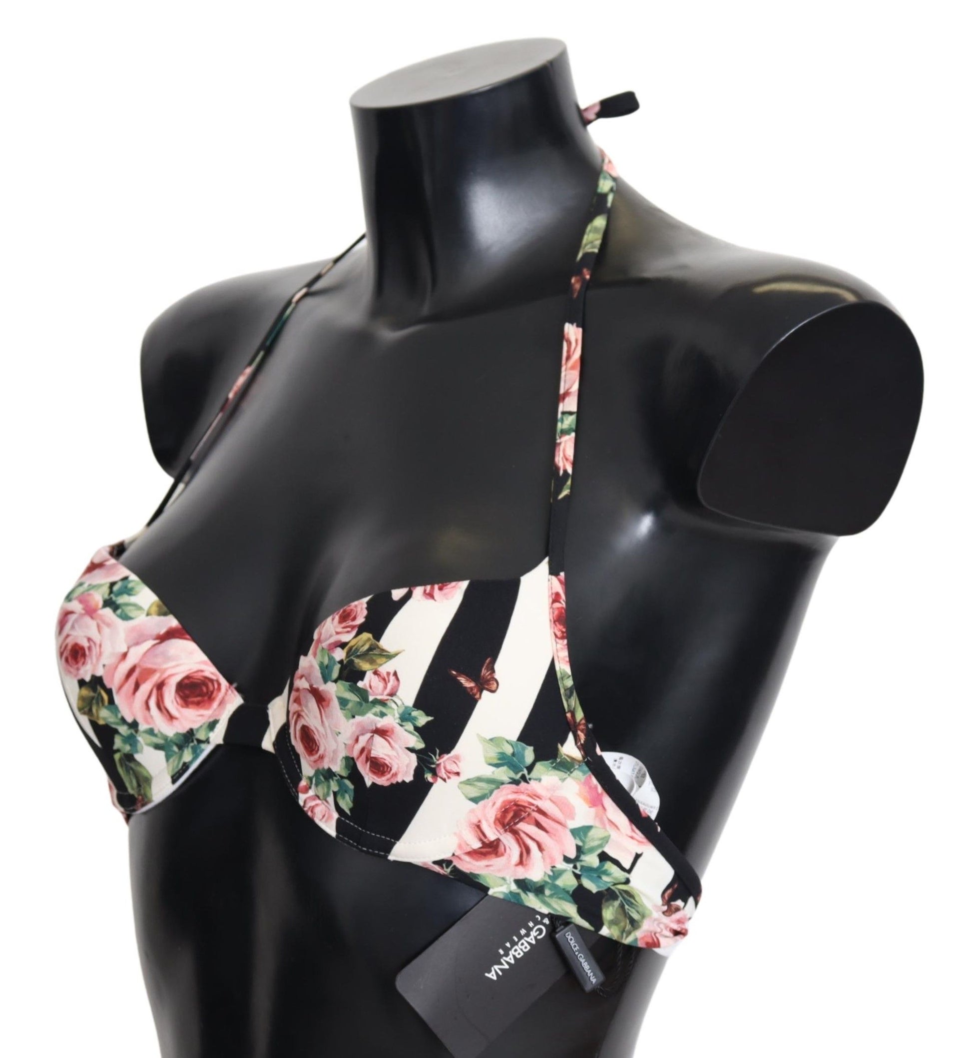 Dolce &amp; Gabbana Elegantes Bikinioberteil mit Rosenprint
