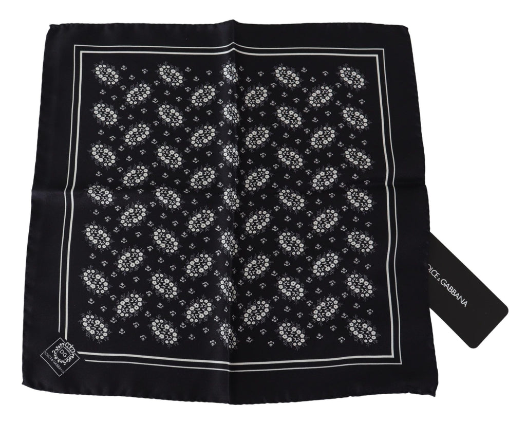 Dolce &amp; Gabbana Elegantes Einstecktuch aus Seide mit Muster