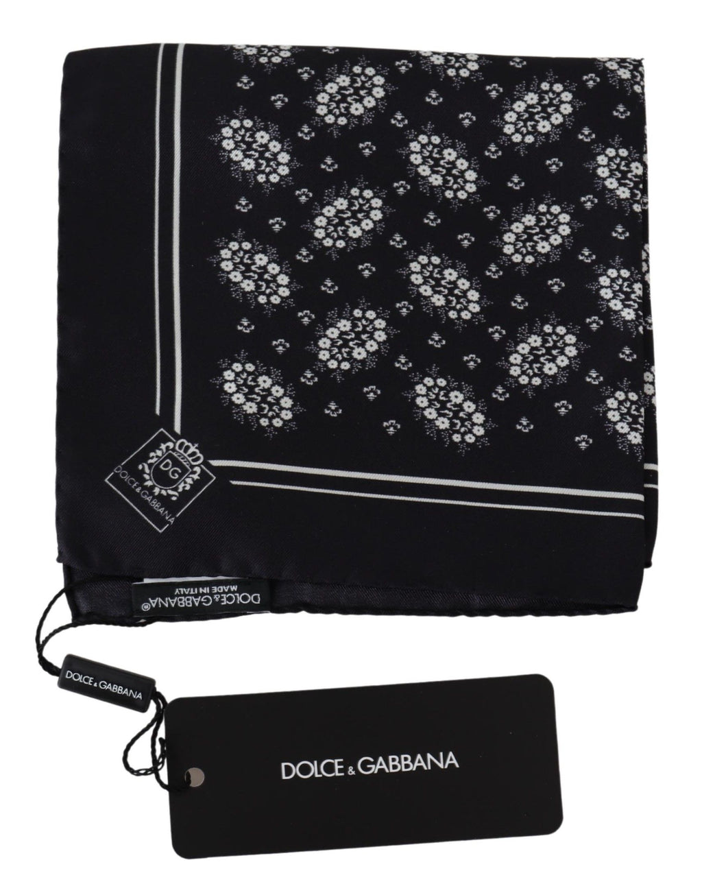 Dolce &amp; Gabbana Elegantes Einstecktuch aus Seide mit Muster