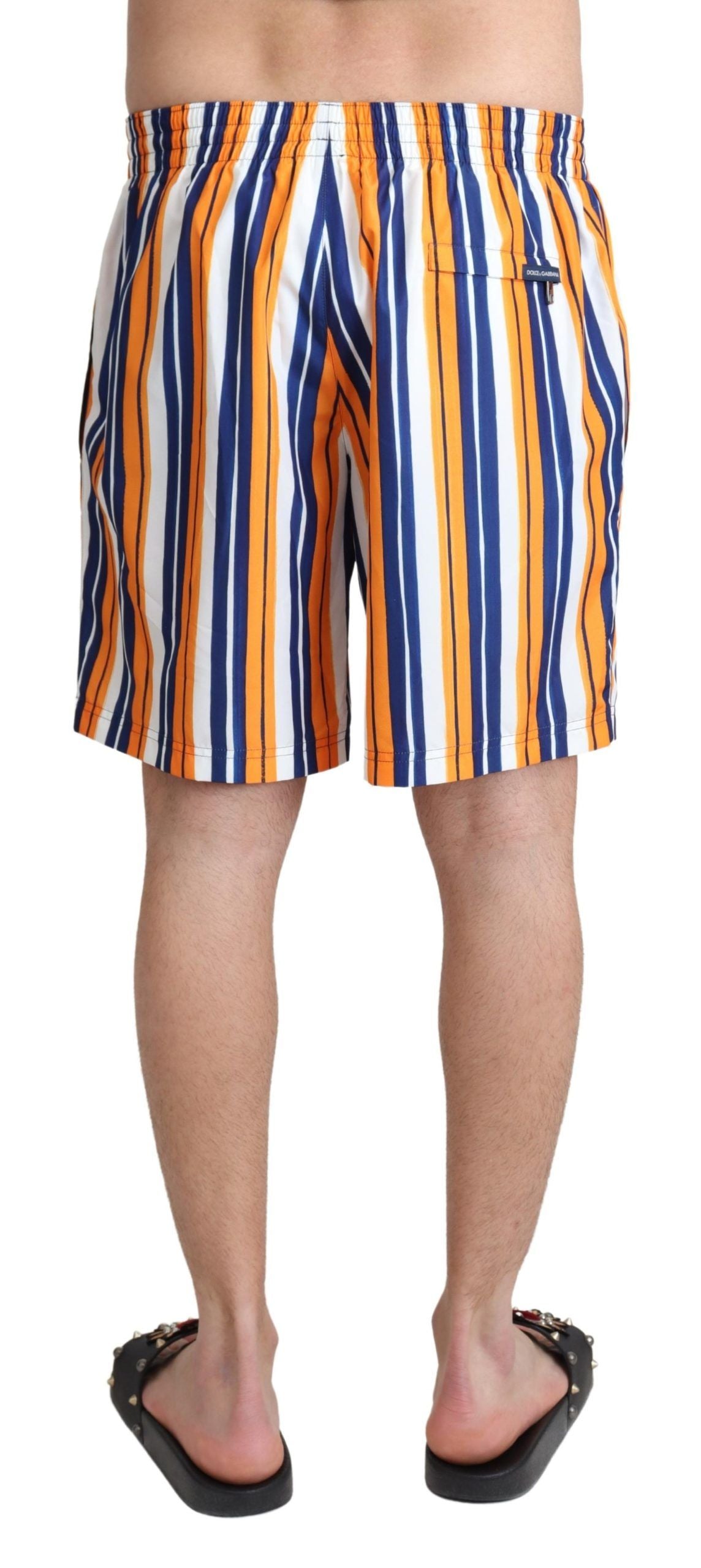 Dolce &amp; Gabbana – Badeshorts mit mehrfarbigen Streifen
