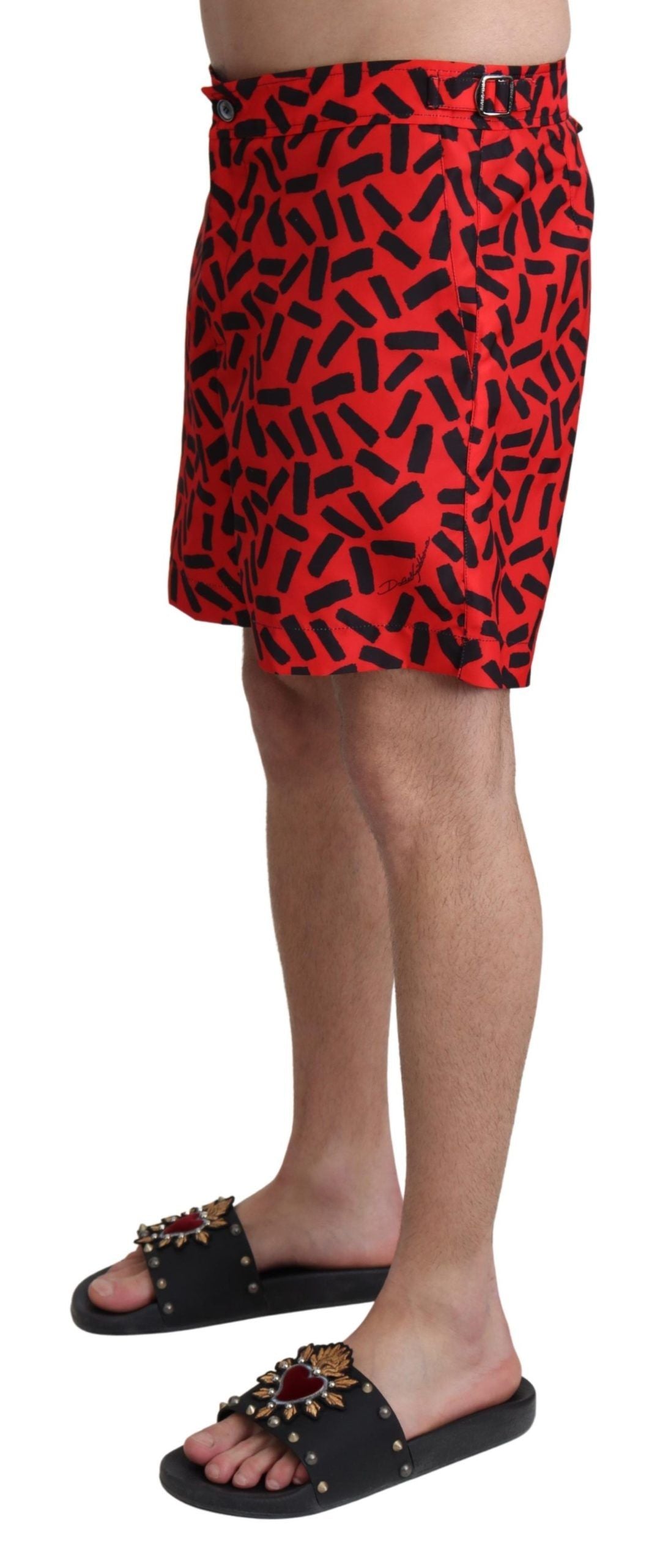 Dolce &amp; Gabbana Schicke rote Badehose-Boxershorts