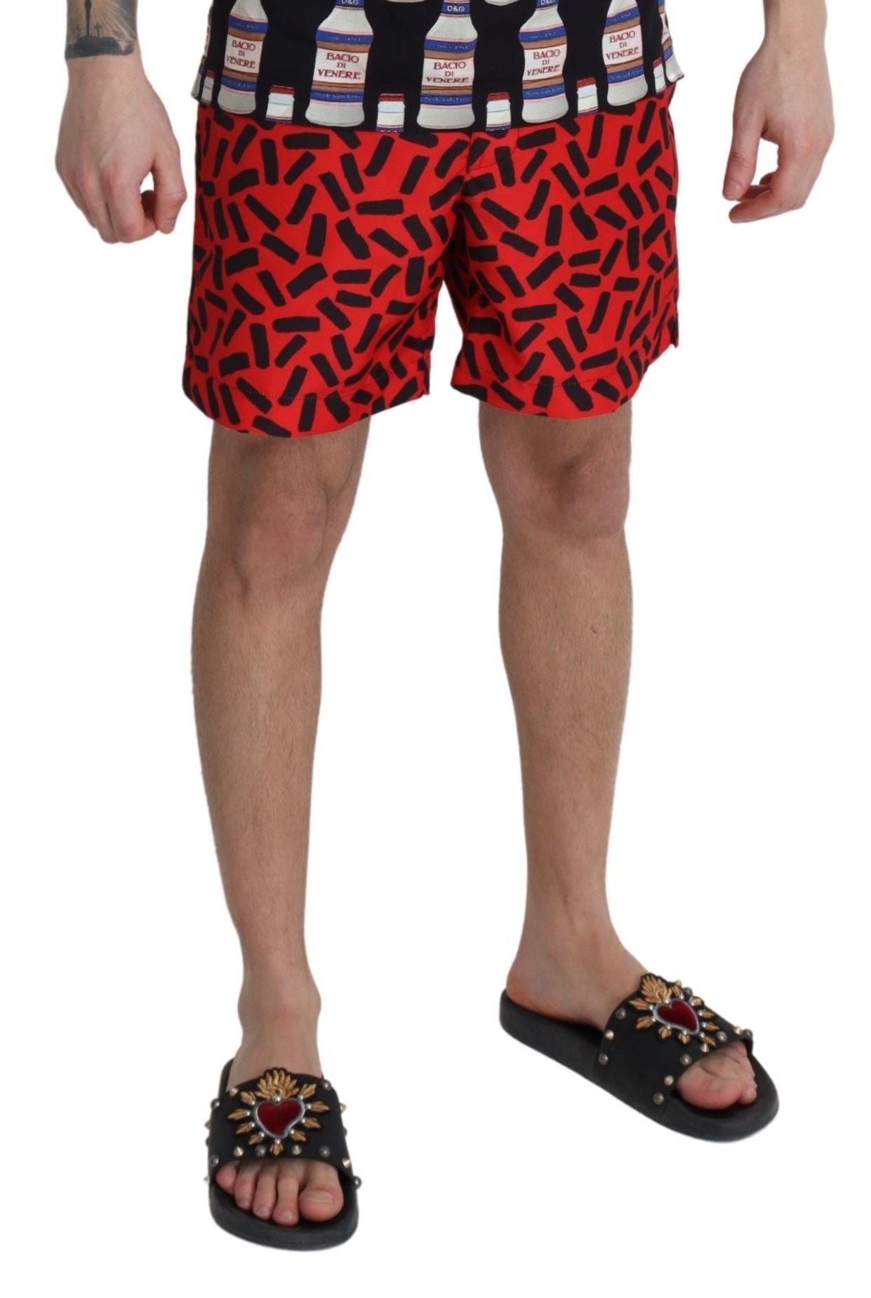 Dolce &amp; Gabbana Schicke rote Badehose-Boxershorts