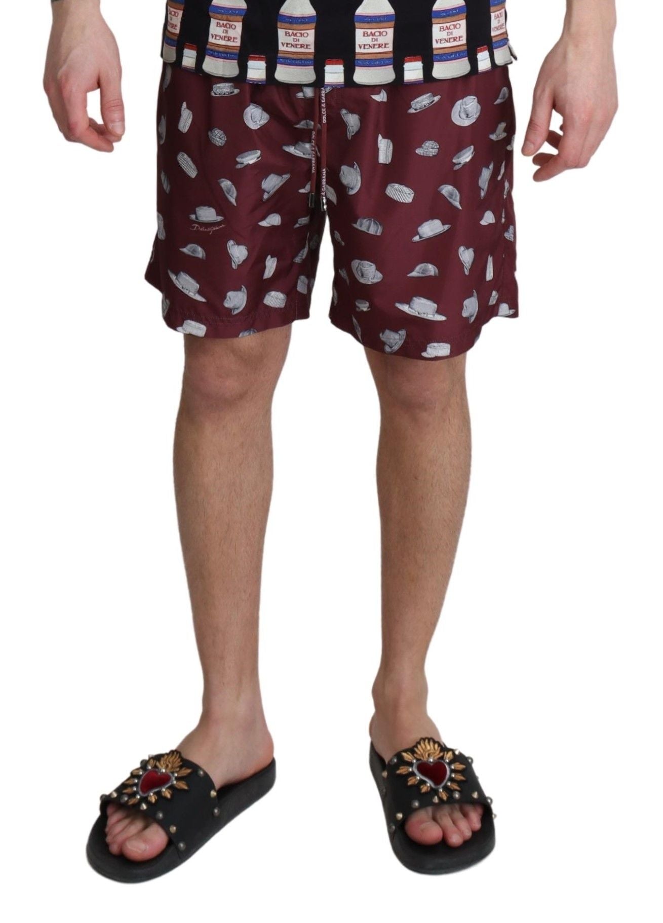 Dolce &amp; Gabbana Elegante kastanienbraune Strandhose