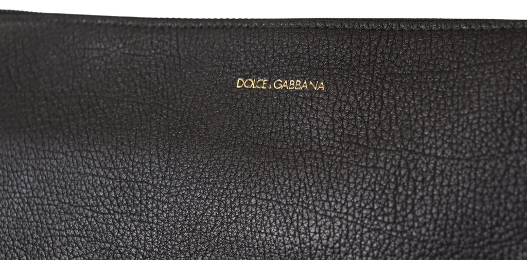 Dolce &amp; Gabbana Elegante Sling-Umhängetasche aus schwarzem Leder