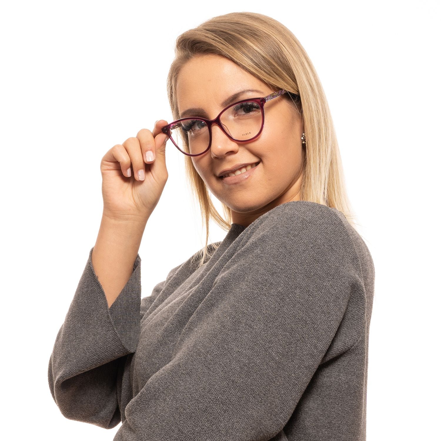 Furla – Elegante Cat-Eye-Brille in Lila für Damen