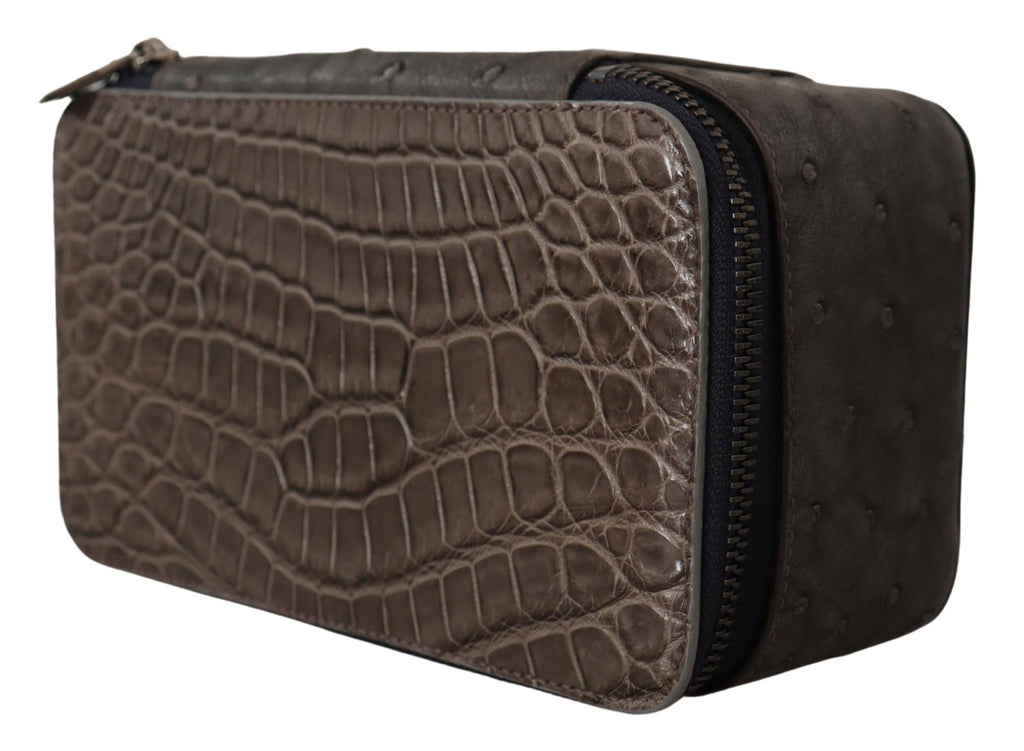 Dolce &amp; Gabbana Exquisite Kosmetiktasche aus exotischem Leder