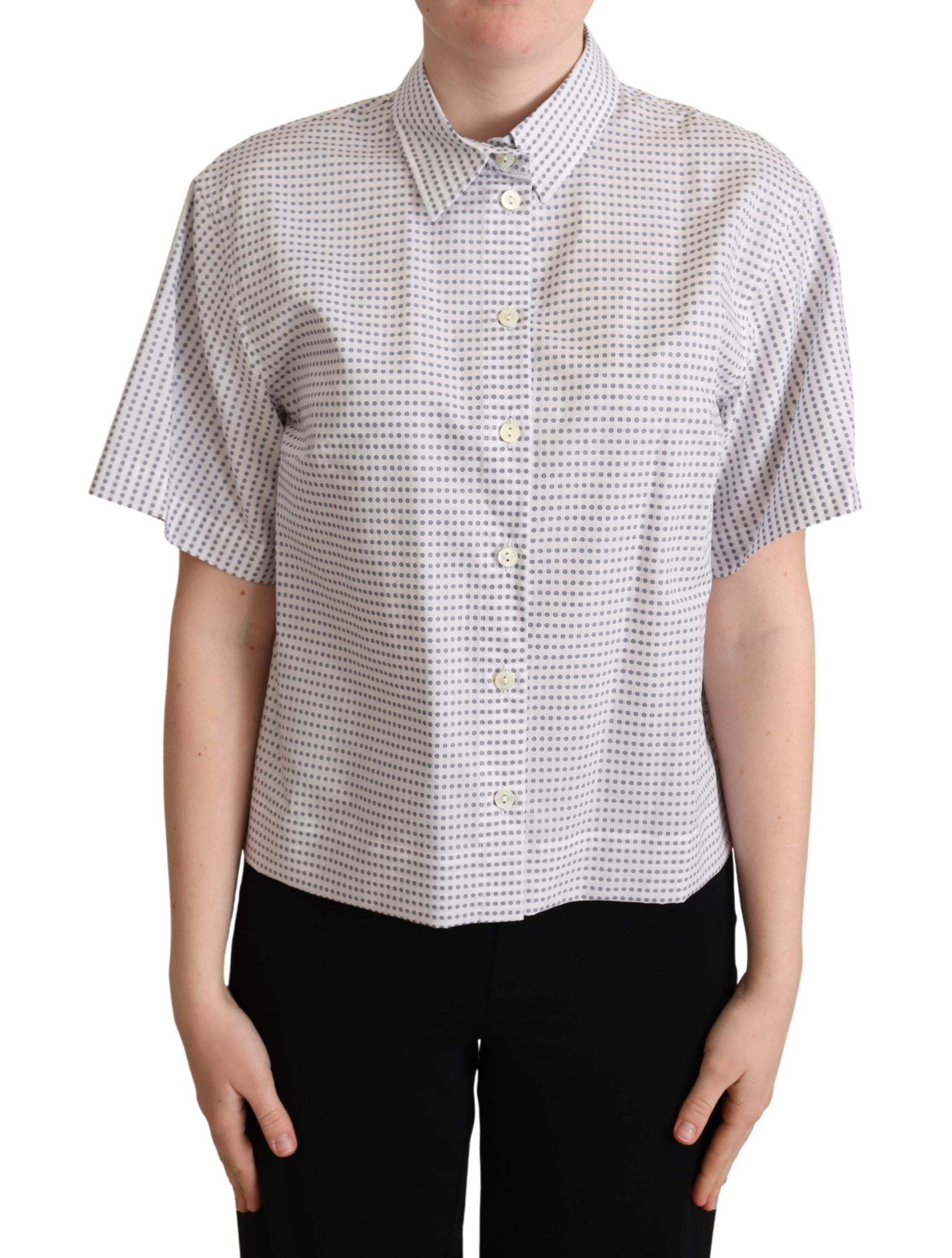 Dolce &amp; Gabbana Elegantes Poloshirt mit Polka Dots-Kragen