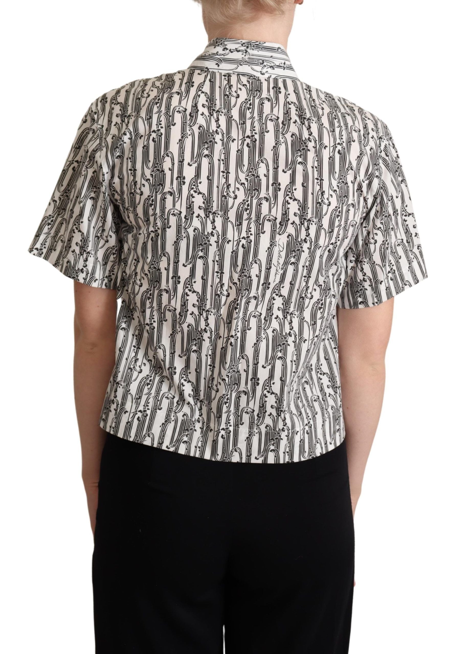 Dolce &amp; Gabbana Elegantes Poloshirt aus Baumwolle mit Blumenmuster