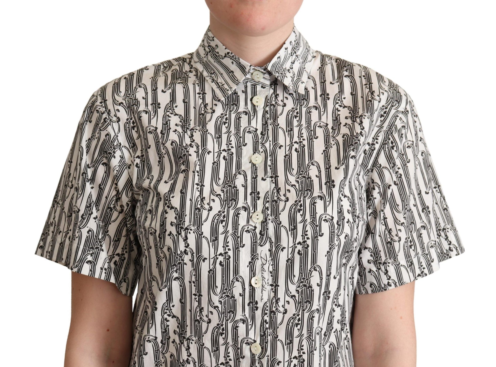 Dolce &amp; Gabbana Elegantes Poloshirt aus Baumwolle mit Blumenmuster