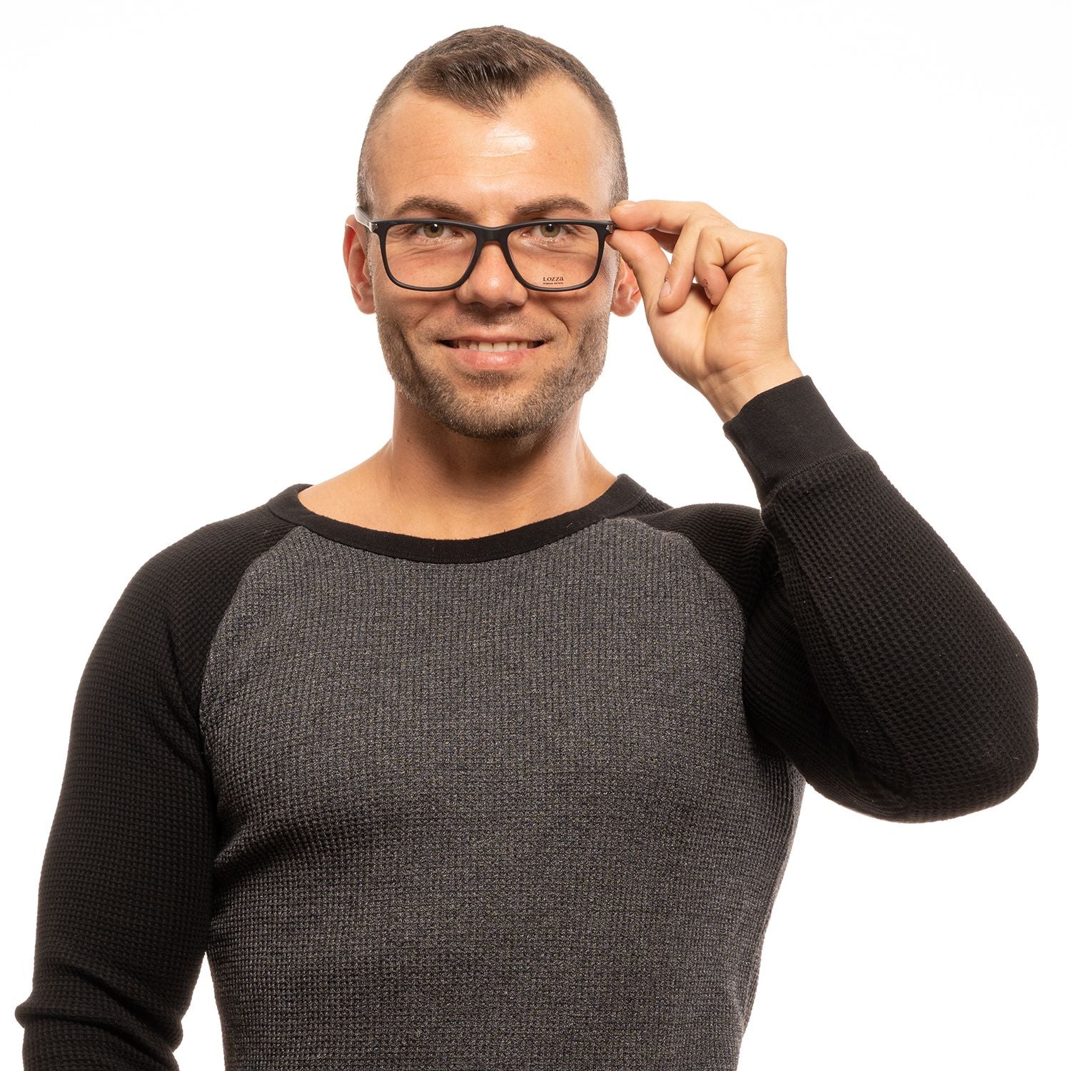 Lozza Schwarze Herren Brillenfassungen