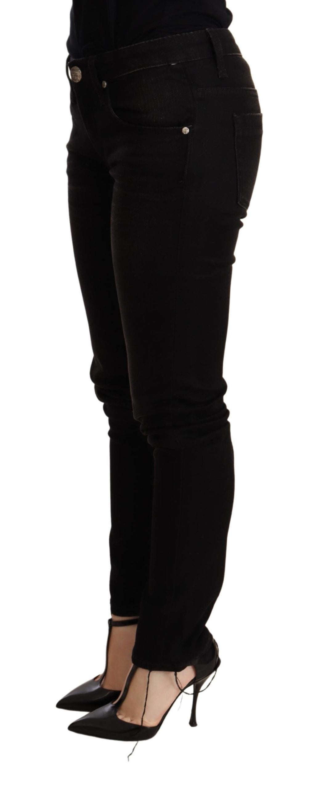 Acht Eleganter Slim Fit Black Denim