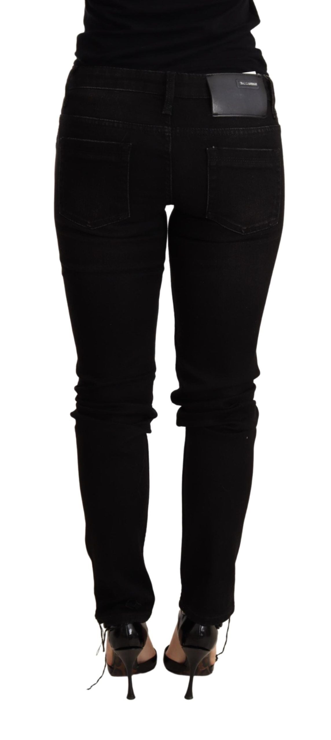 Acht Eleganter Slim Fit Black Denim