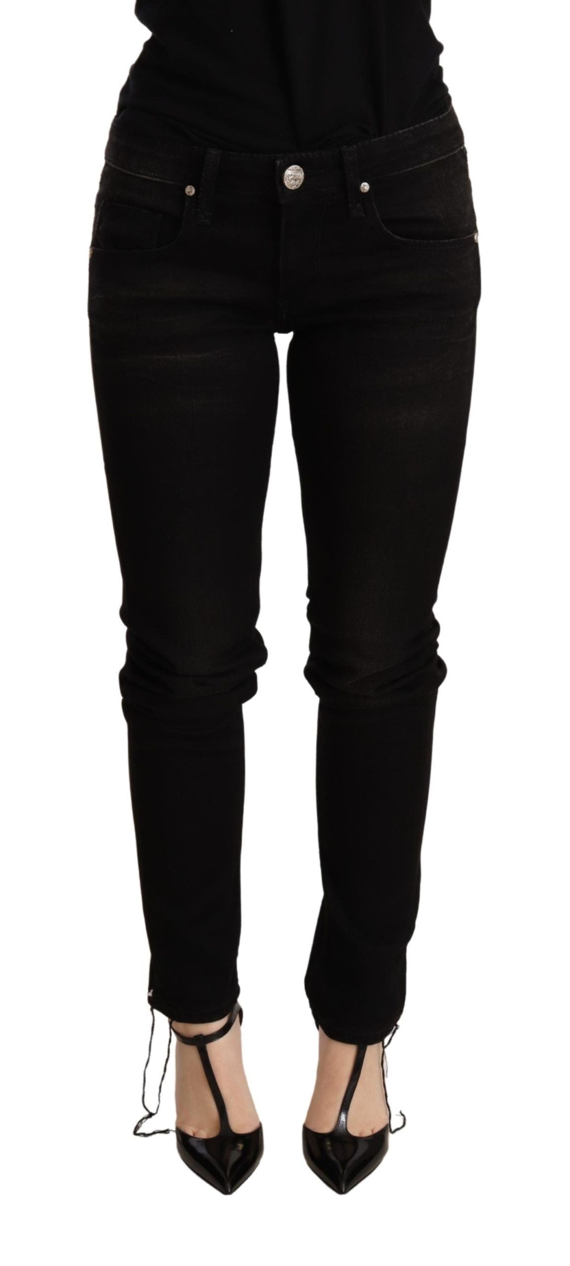 Acht Eleganter Slim Fit Black Denim