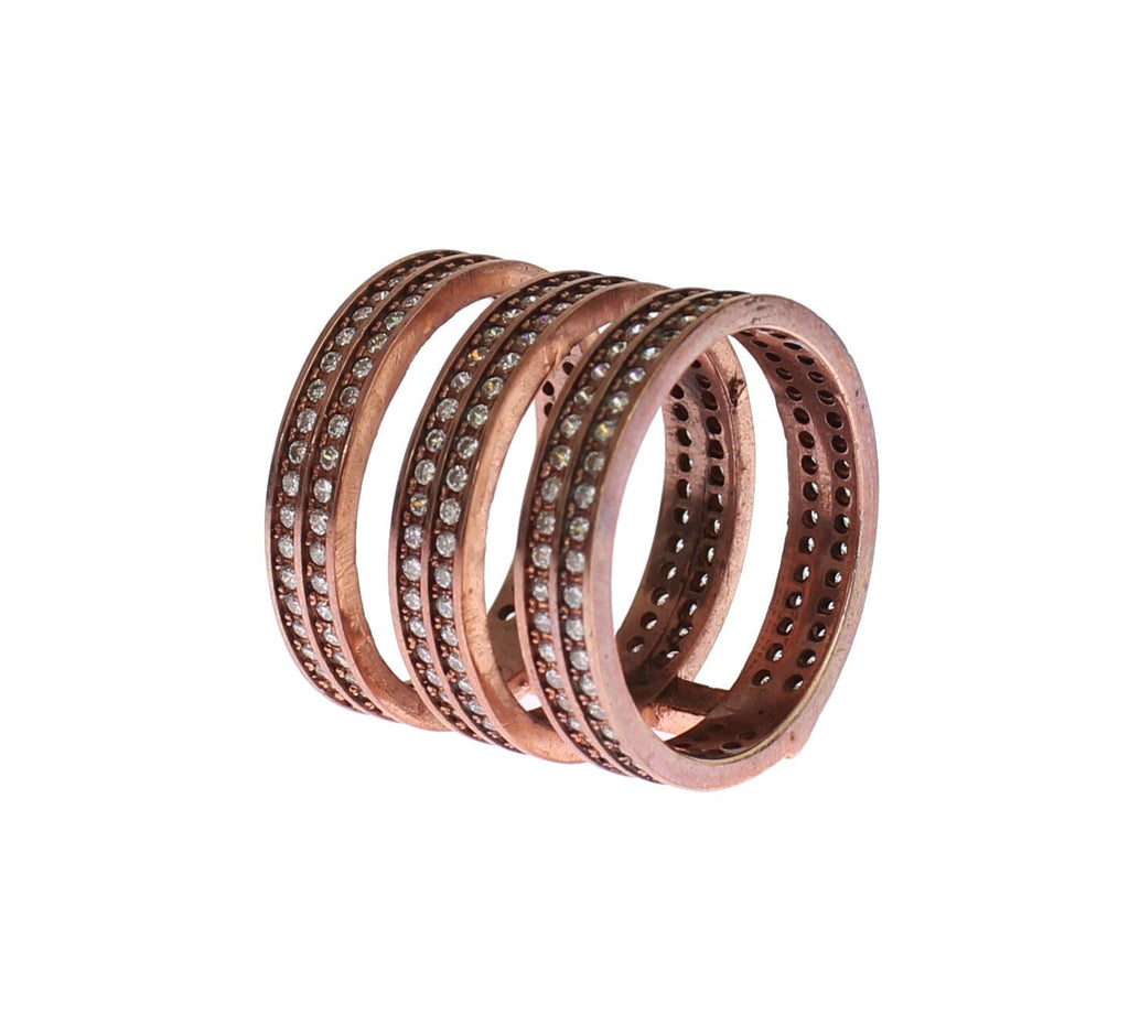 Nialaya – Schillernder Ring mit Roségoldbeschichtung und Zirkonia-Kristallen