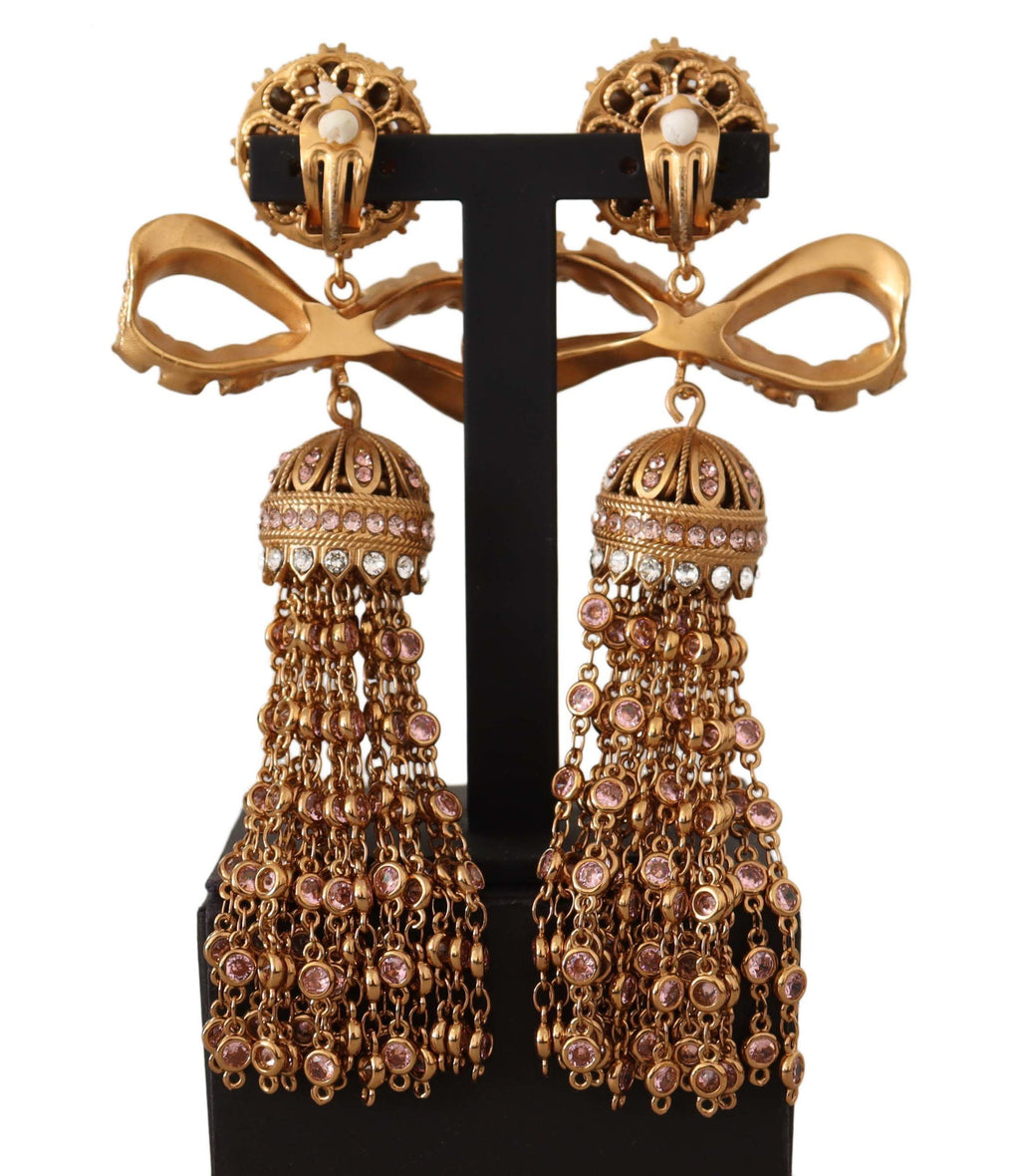 Dolce &amp; Gabbana Elegante Antikgold-Schleifenohrringe