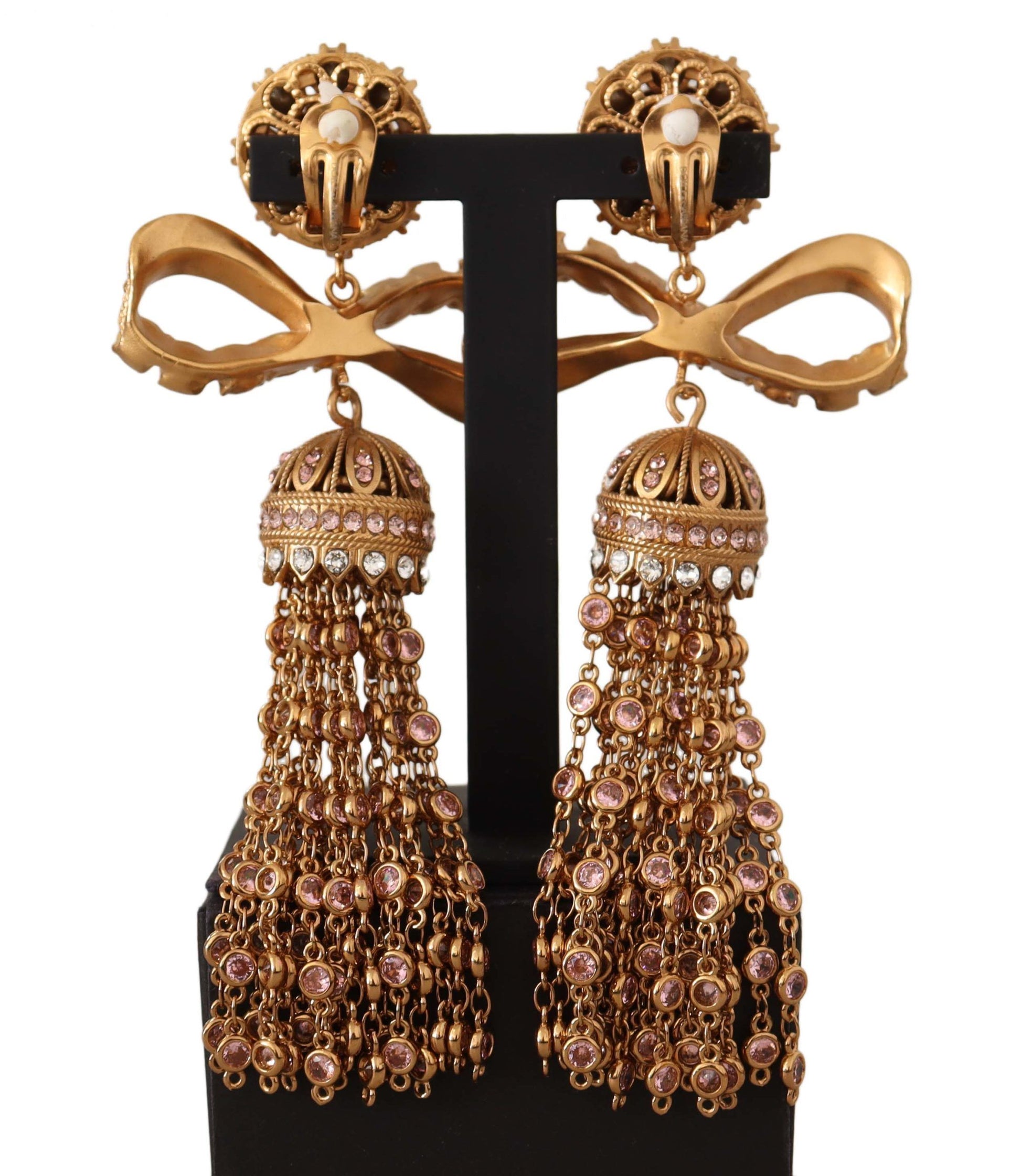 Dolce &amp; Gabbana Elegante Antikgold-Schleifenohrringe
