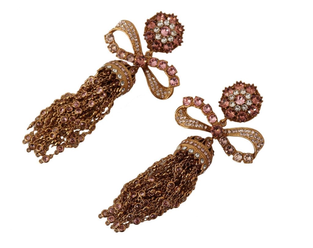 Dolce &amp; Gabbana Elegante Antikgold-Schleifenohrringe